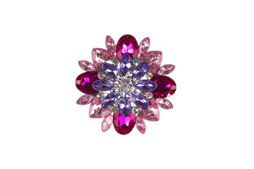 expensive brooch on white isolated background
