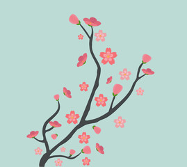 Obraz na płótnie Canvas Cute cherry tree background