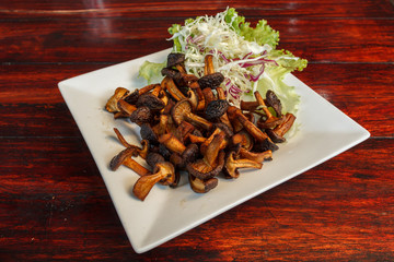 Delicious fried mushrooms