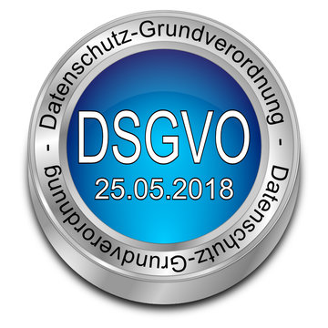 DSGVO General Data Protection Regulation - in german - 3D illustration