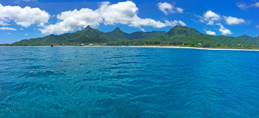 Panoramic landscape view of in Rarotonga, Cook Islands