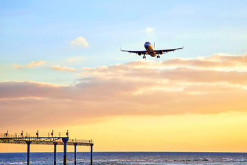 landscape with airplain