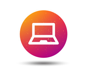 Computer icon. Notebook or laptop pc sign.