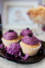 little boy birthday party, celebrating 2 years, bottles with juice, candy bar, decorations, violet party,cozy home, desserts, yummy, delicious meals, desserts, cake , blackberry muffins, macaroons