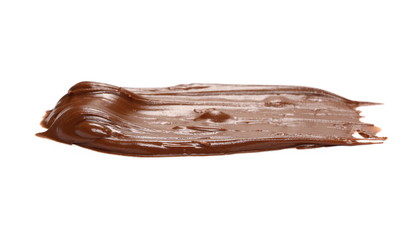 Cream chocolate spreading isolated on white background
