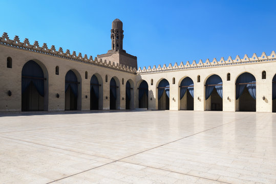Courtyard of the Al-Hakim Mosque, Cairo, Egypt