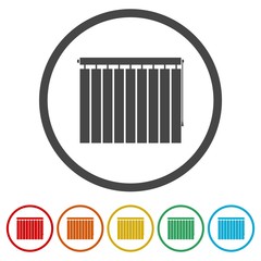 Louvers rolls sign icon, 6 Colors Included