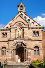 Fototapeta premium Eguisheim. Chapelle Saint-Léon IX, Haut Rhin, Alsace