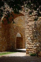 View of the entrance arch of the Governors Castle (Castelo dos Governadores), Lagos, Algarve, Portugal.