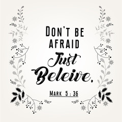 Bible quote verbs in floral wreath vector design