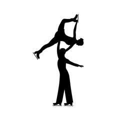 Figure skating pair, isolated icon