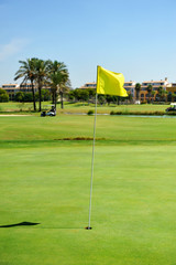 Obraz premium Hole in Costa Ballena golf course, Rota, Cadiz province, Spain