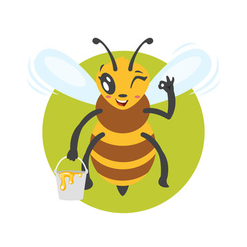  illustration of bee character