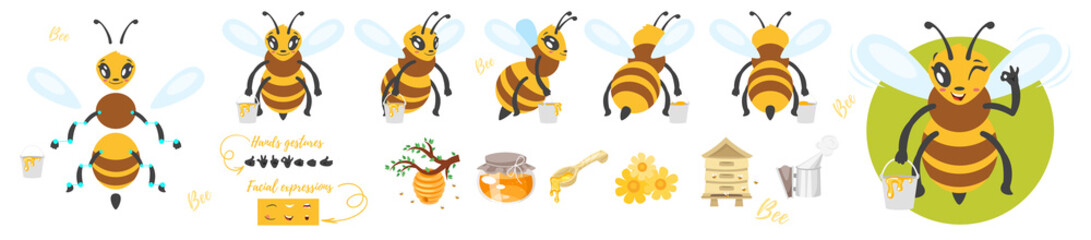 bee cute character for animation