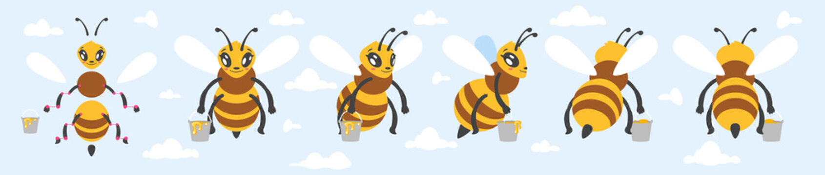 bee cute character for animation