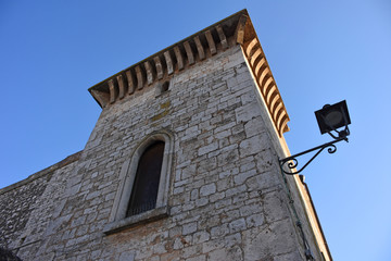 Fototapeta na wymiar Italy, Puglia region, Casamassima, tower of an ancient building.