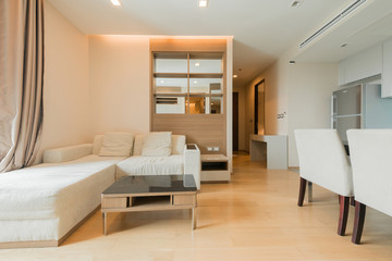 Naklejka na ściany i meble Modern spacious lounge or living room interior