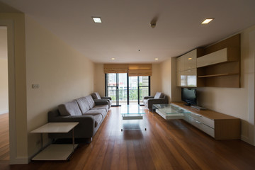 Modern spacious lounge or living room interior