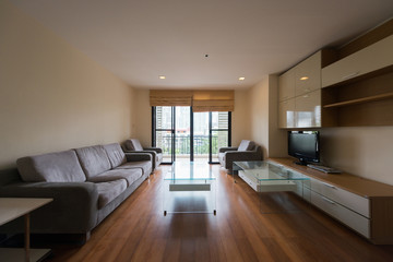 Modern spacious lounge or living room interior