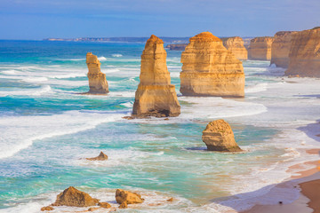 Aufnahme der 12 Aposteles an der Great Ocean Road in Südaustralien fotografiert im Sommer 2015