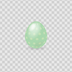 Colorful easter egg isolated on transparent background. Vector illustration.