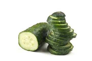 sliced cucumber