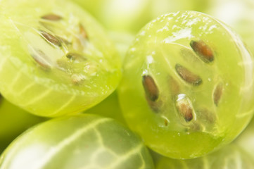 sliced gooseberry