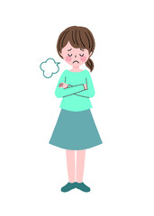 若い女性　ジェスチャー