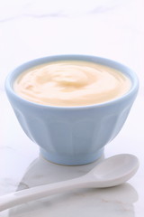 Fresh peach yogurt