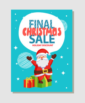 Final Christmas Sale Holiday Discount Poster Santa