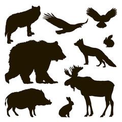 silhouettes of animals