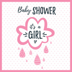 Baby girl shower invitation