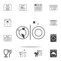 clean and dirty dishes icon. Detailed set of laundry icons. Premium quality graphic design. One of the collection icons for websites, web design, mobile app