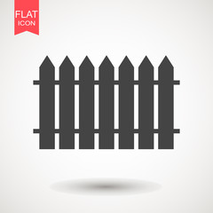 fence icon on white background. Vector illustration