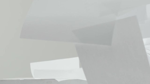 Blank paper sheets falling down