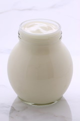 Vintage retro styling yogurt