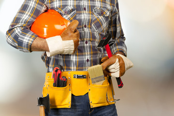 Fototapeta na wymiar Portrait of Construction Worker