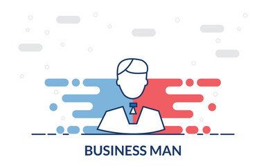 businessman vector thin line icon