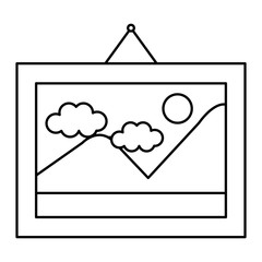 picture landscape isolated icon vector illustration design