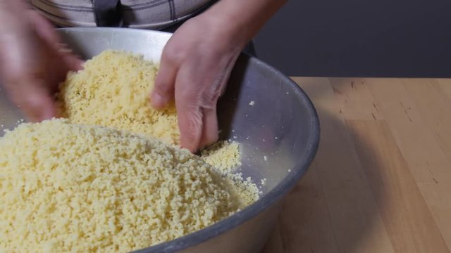 semolina preparation for couscous