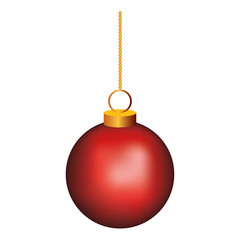 christmas ball decorative icon vector illustration design