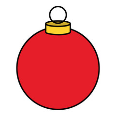 christmas ball decorative icon vector illustration design