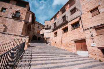 Fototapeta na wymiar Town of Monroyo in the Mantarraya region of Spain Aragón Teruel