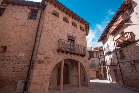 Town of Monroyo in the Mantarraya region of Spain Arag&oacute;n Teruel
