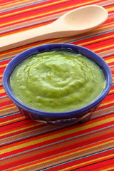 Delicious mexican guacamole dip