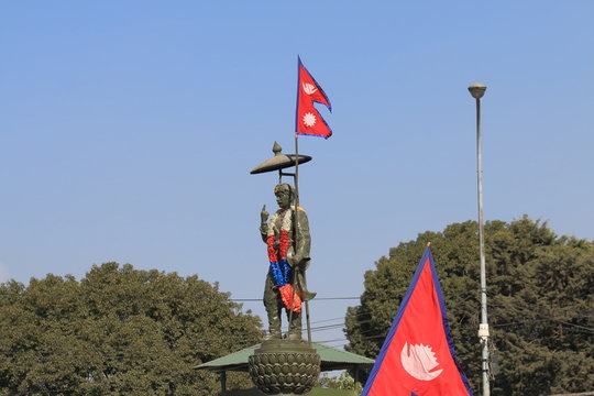 Prithvi Narayan Shah King of Gorkha Kingdom statue Kathmandu Nepal