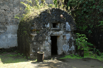 Vestige du Fort Saint Pierre, la prison ou cachot, Martinique, Caraïbes