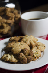 black coffee and sasemi cookie