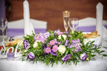 Wedding decorations with flowers