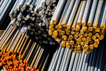  iron bars as a texture of metal coil